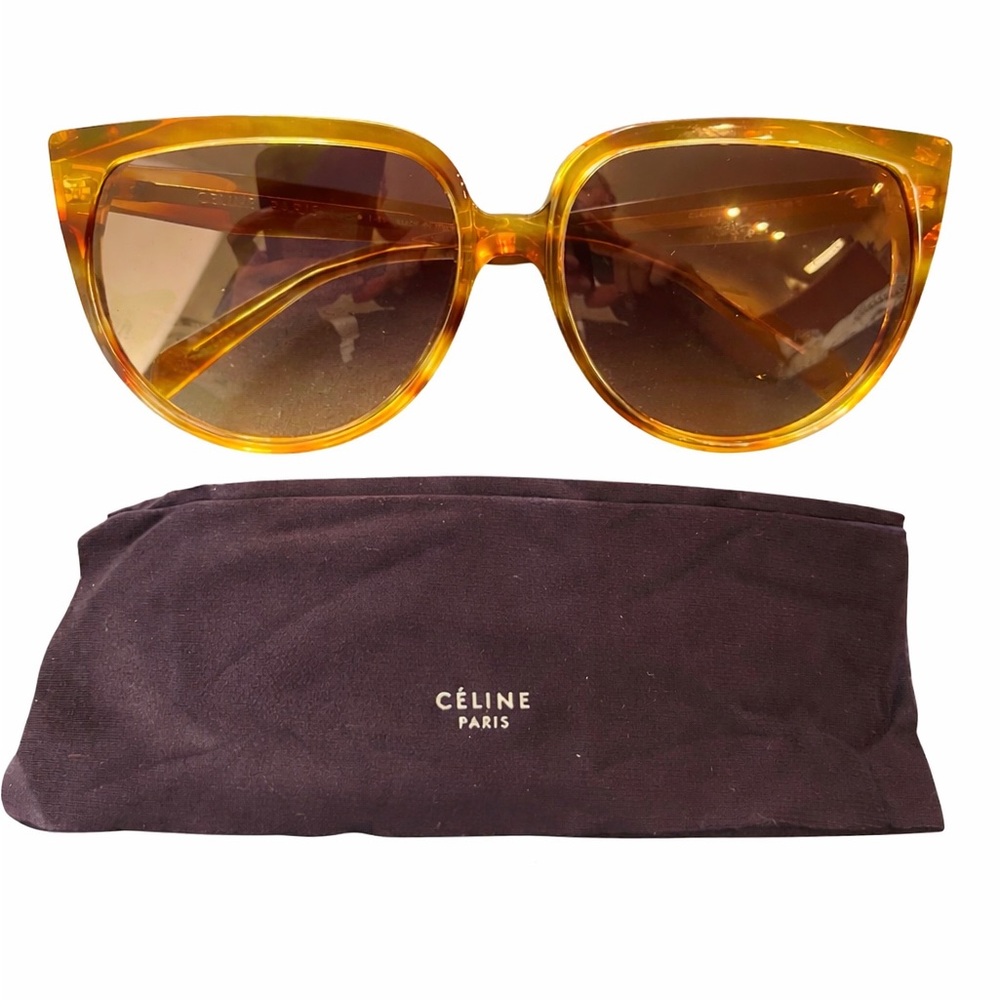 Celine Yellow Amber Cat-Eye Sunglasses